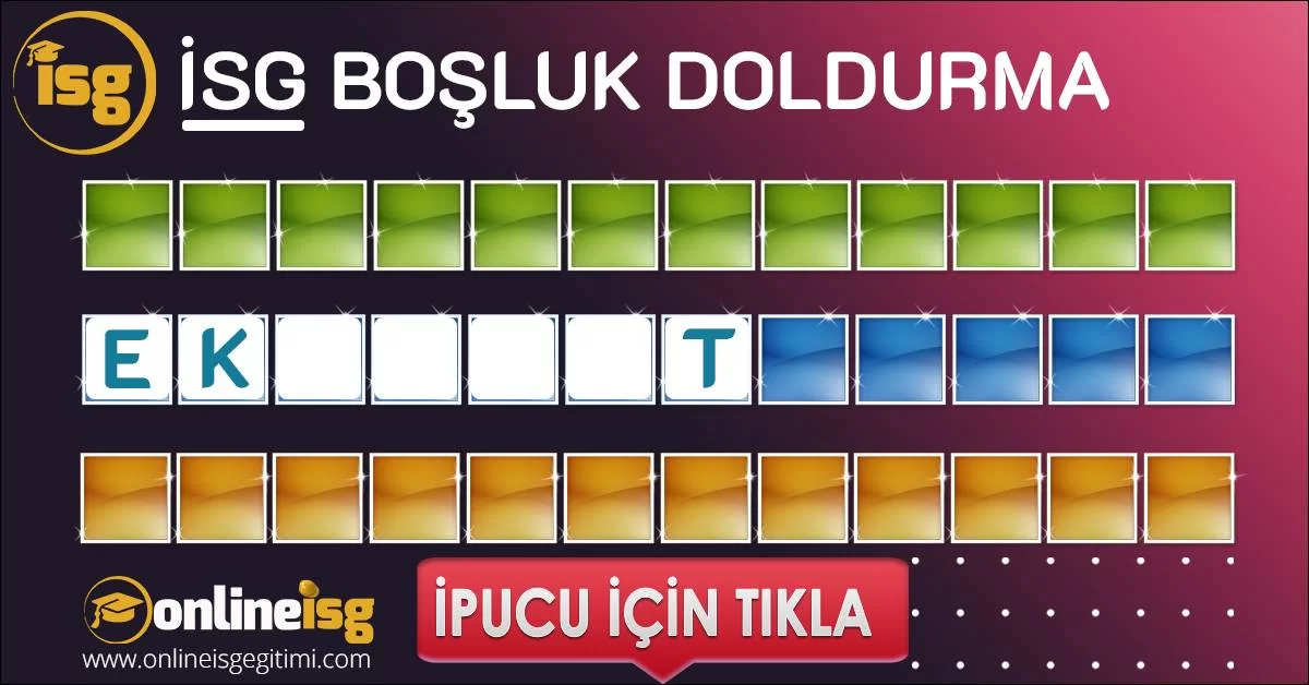 Boşluk Doldurma İSG Uzmanları | Aralık