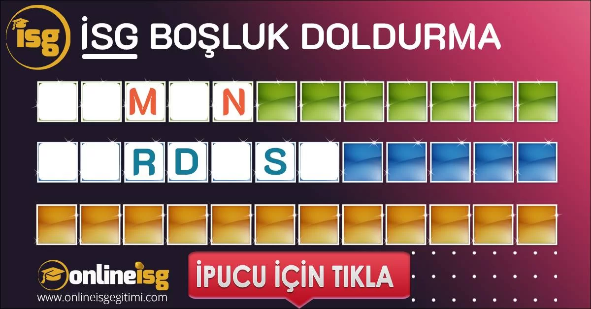 Boşluk Doldurma Yarışması Çalışanlar | Ocak